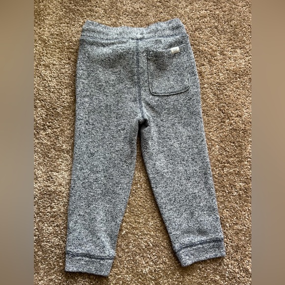 Gap Toddler Heather Blue/Grey Fleece Joggers Sz 3T GUC w/pockets tie waist - Picture 3 of 7